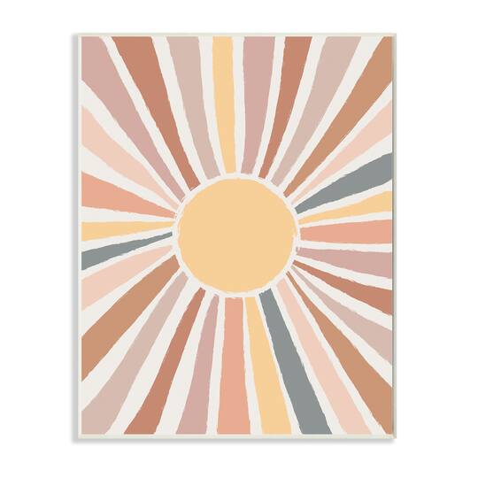 Stupell Industries Southwestern Desert Sun Striped Pattern Rays Wall Plaque